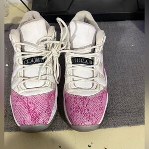 Jordan Pink and White Athletic Sneakers